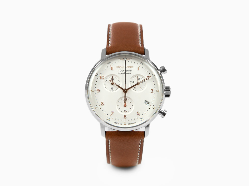 Iron Annie Bauhaus Quartz Watch, White, 41 mm, Chronograph, Day, 5096-4