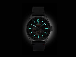 Iron Annie Flight Control Automatic Watch, Black, 42 mm, Leather strap, 5172-2