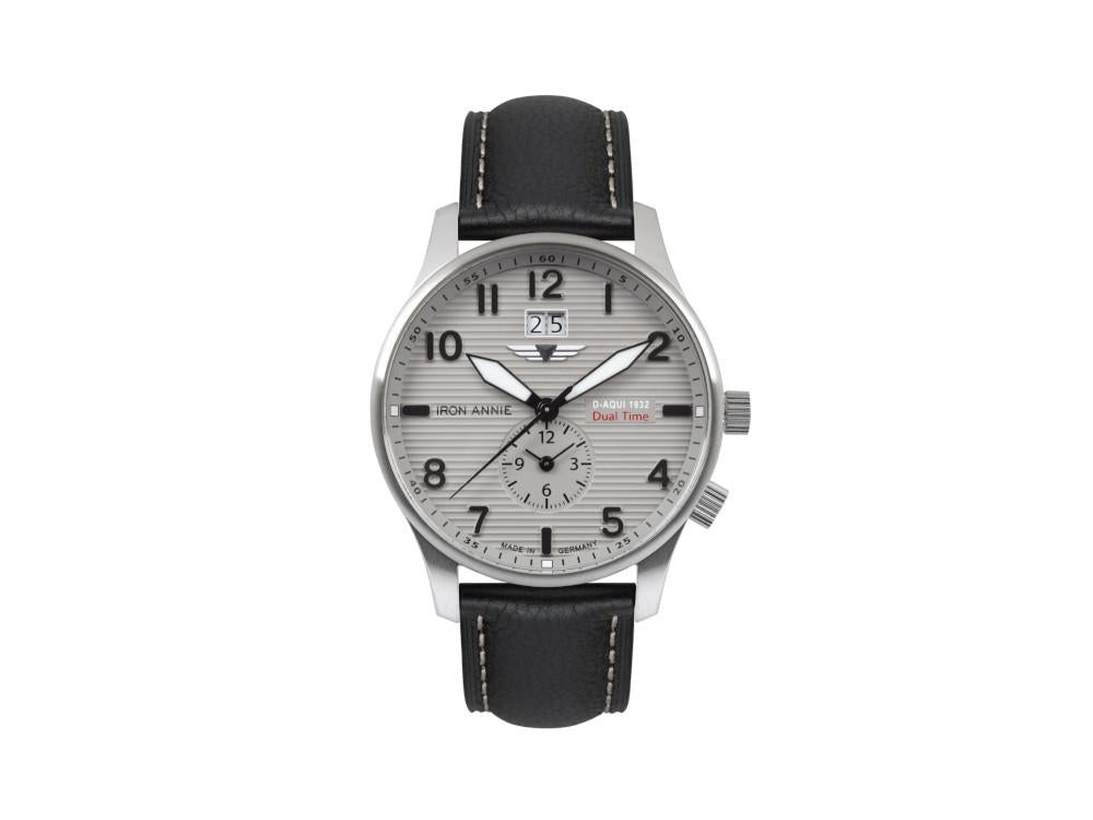 Iron Annie D-Aqui Quartz Watch, Grey, 42 mm, GMT, Day, 5646-4