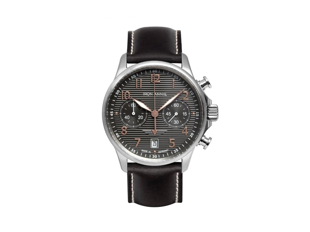 Iron Annie Captain's Line Quartz Watch, Black, 42 mm, Chronograph, Day, 5876-5