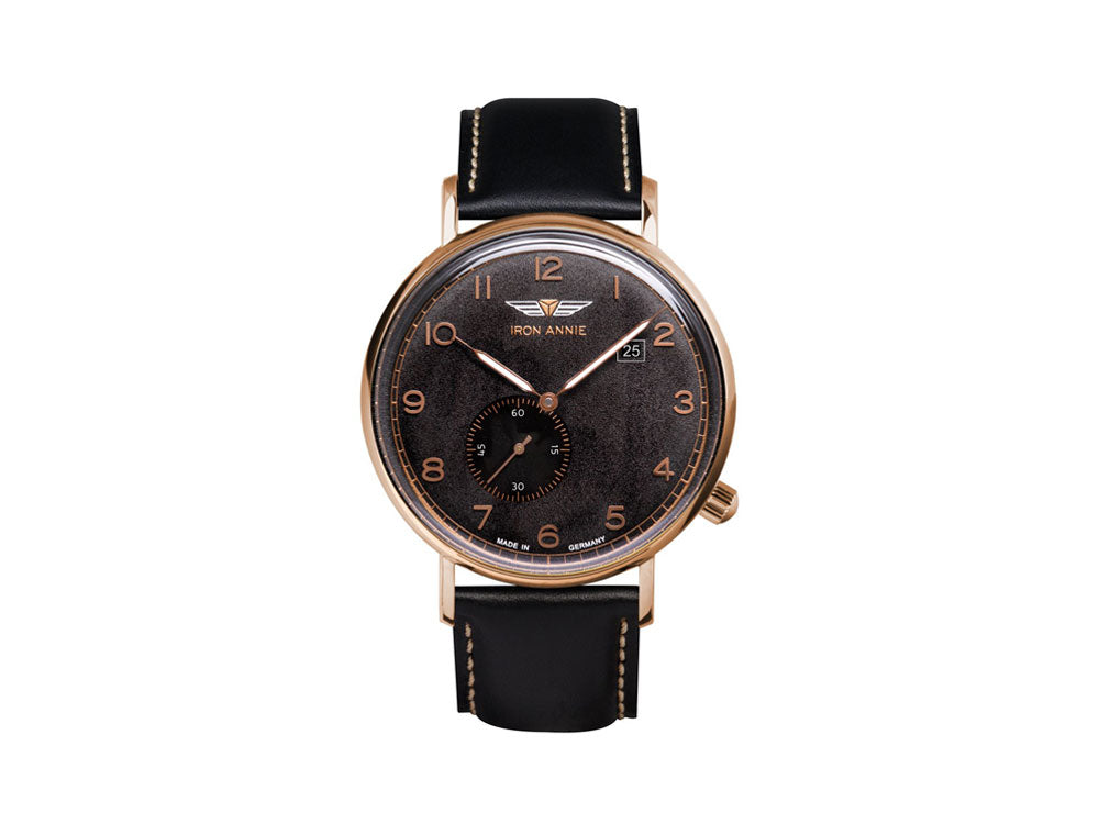 Iron Annie Amazonas Impression Quartz Watch, PVD Rose Gold, Black, 41 mm, 5936-2