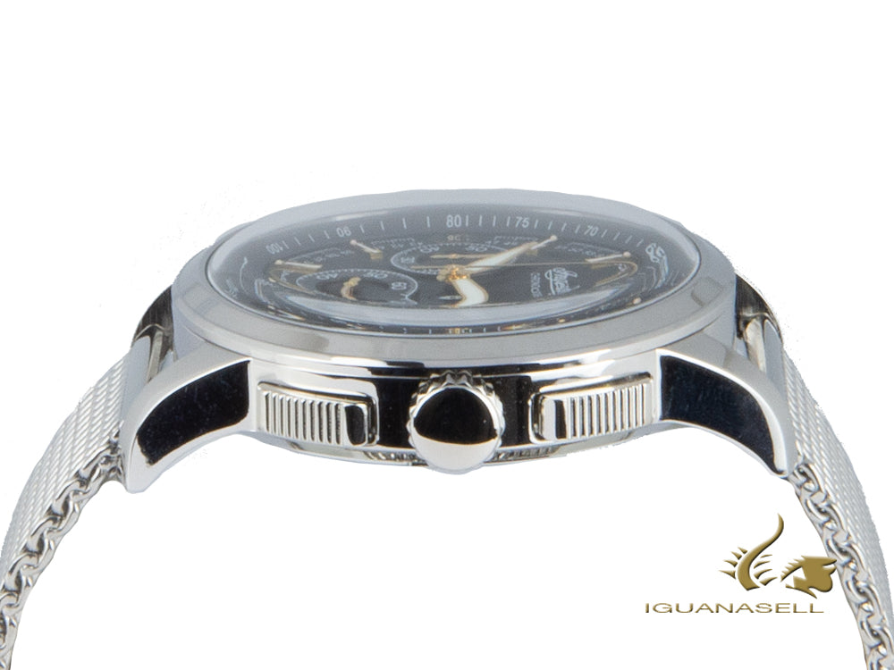 Ingersoll Regent Quartz Watch, Chronograph, 47mm, Black, Mesh strap, I00103