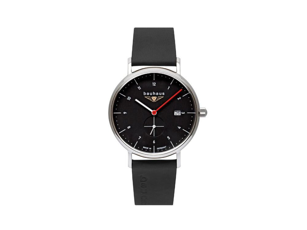 Bauhaus Quartz Watch, Black, 41 mm, Day, 2130-2