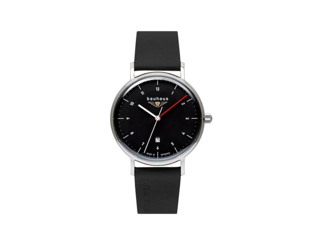 Bauhaus Quartz Watch, Black, 41 mm, Day, 2140-2
