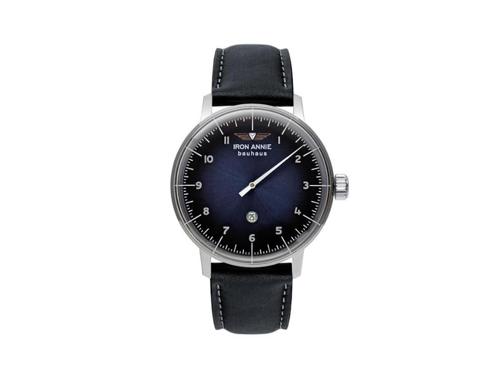 Iron Annie Bauhaus Quartz Watch, Blue, 42 mm, Day, 5042-3