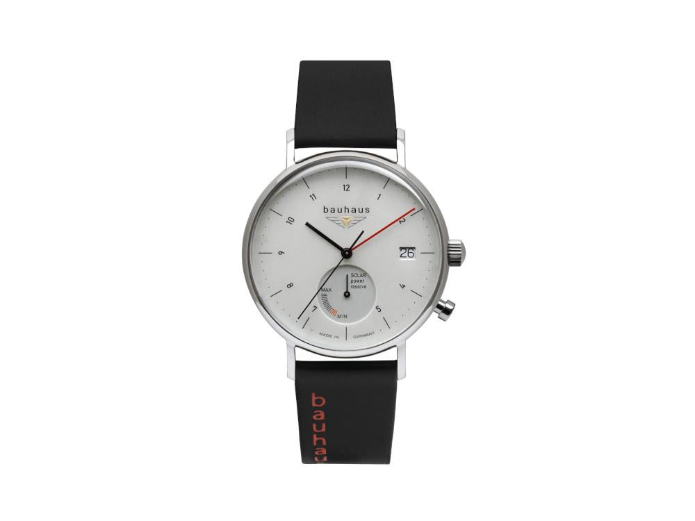 Bauhaus Quartz Watch, Silver, 41 mm, Day, 2112-1