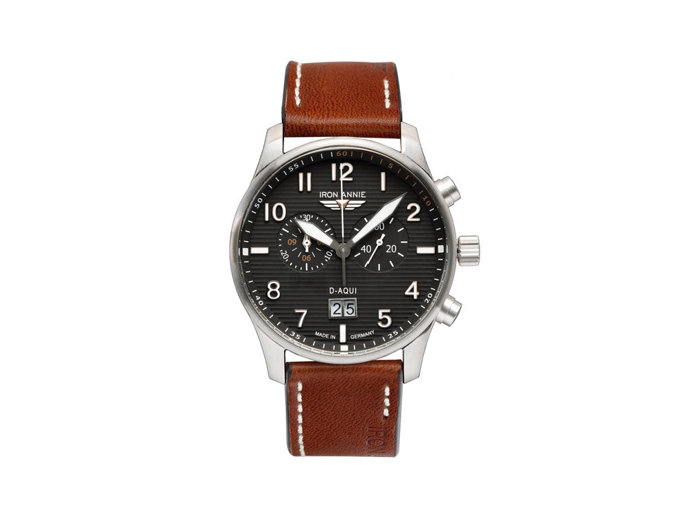 Iron Annie D-Aqui Quartz Watch, Black, 42 mm, Chronograph, Day, 5686-2