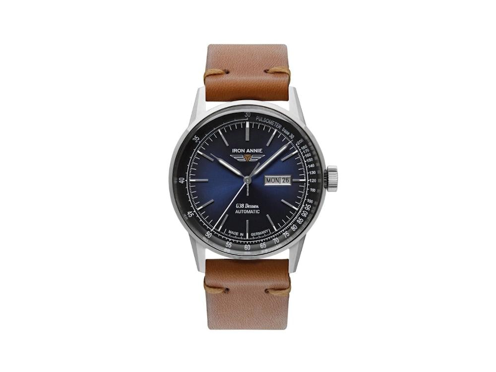 Iron Annie G38 DESSAU Automatic Watch, Blue, 42 mm, Day and date, 5366-3