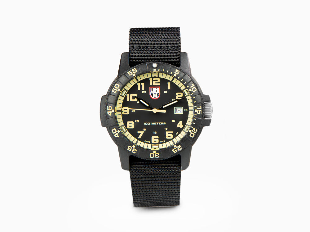 Luminox Sea Turtle Giant Quartz Watch, Black/Beige, Carbon, 44 mm, 10 atm, Day