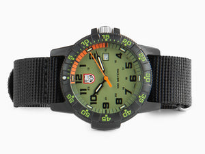 Luminox Sea Turtle Giant Quartz Watch, Green, Carbon, 44 mm, 10 atm, Day