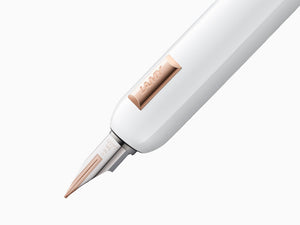 Lamy Dialog CC Fountain Pen, Lacquer, Rose Gold Plated, White, 1234405