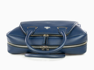Maybach The Adviser I Document case, Leather, Blue, Zip, MMA-BAGADV-BLUE