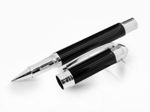 Maybach The Peak I Lustrous Midnight Rollerball pen, Platinum trim, Black
