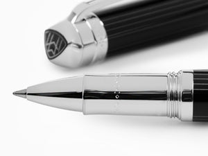 Maybach The Peak I Lustrous Midnight Rollerball pen, Platinum trim, Black