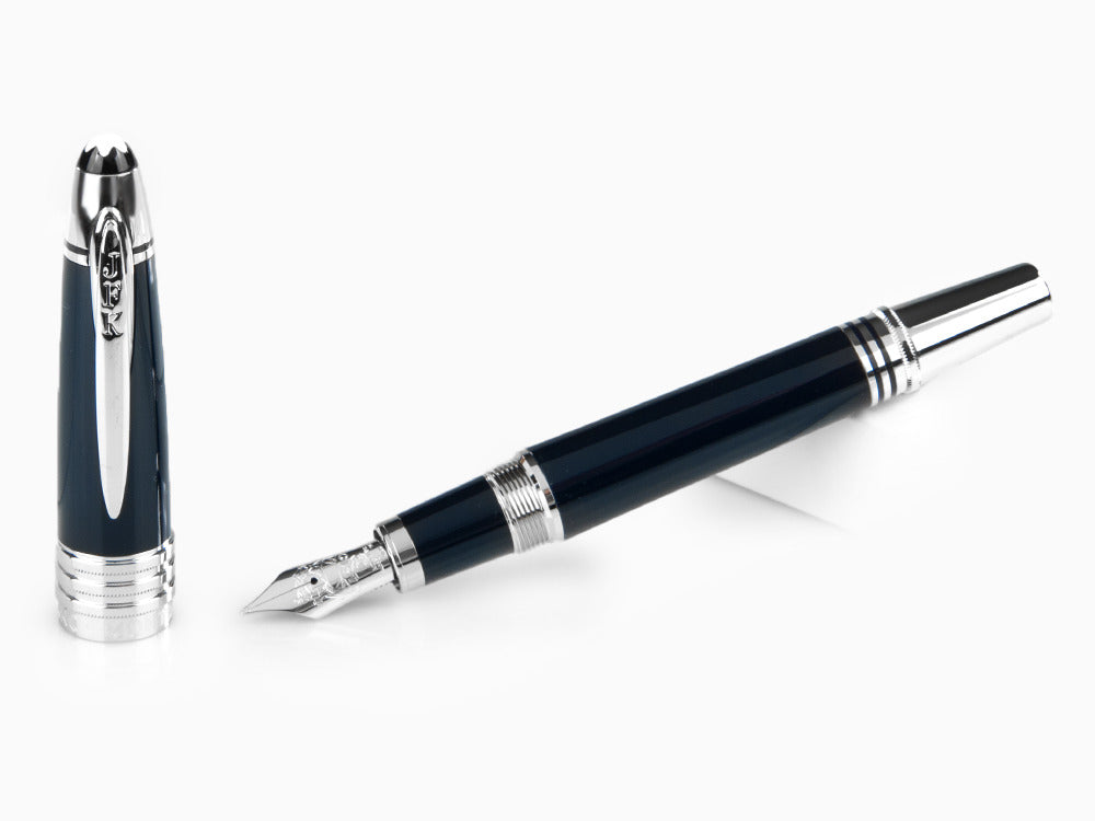 Montblanc John F. Kennedy Fountain Pen, Resine & Platinum, 111045