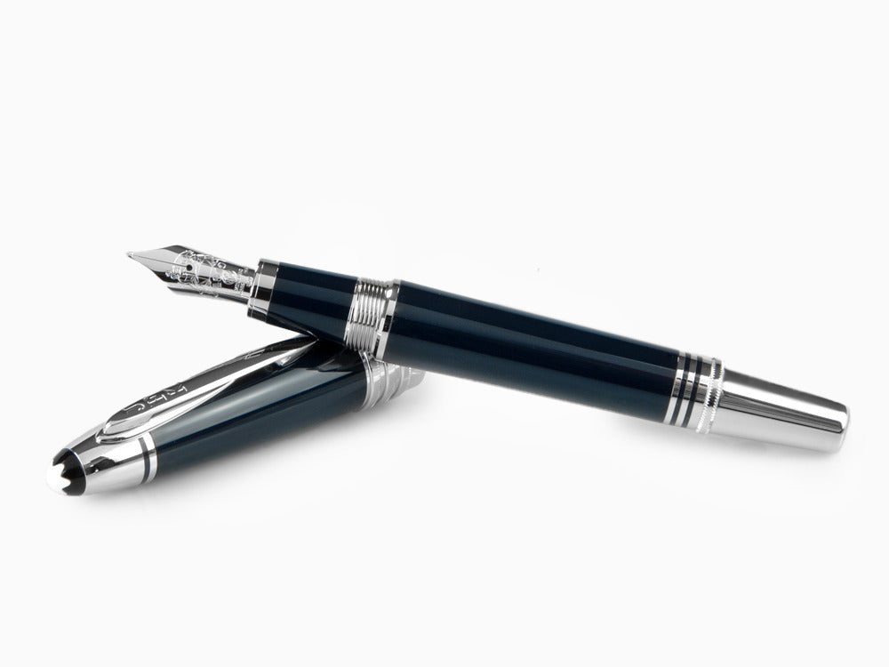 Montblanc John F. Kennedy Fountain Pen, Resine & Platinum, 111045