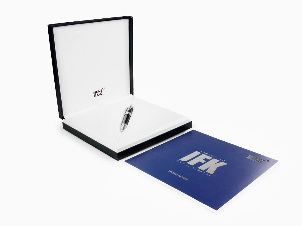 Montblanc John F. Kennedy Fountain Pen, Resine & Platinum, 111045