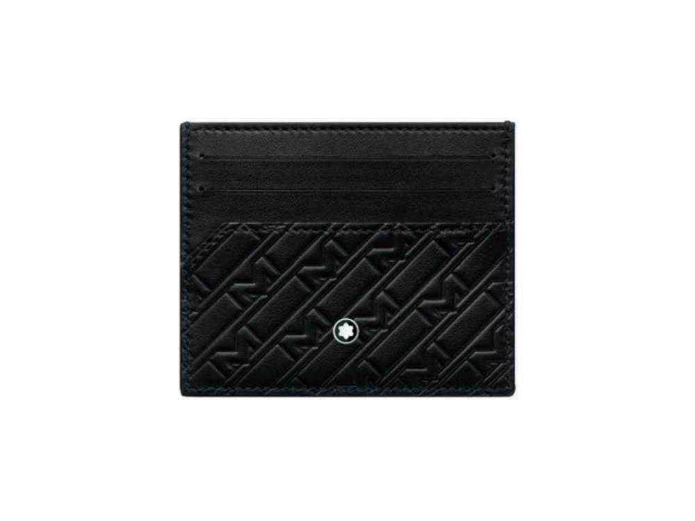 Montblanc M Gram 4810 Pocket holder, Leather, Cotton, Black, Cards, 128640