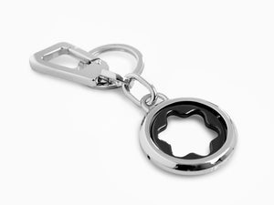 Montblanc Meisterstück Spinning Emblem Key ring, Stainless steel, Black, 128747