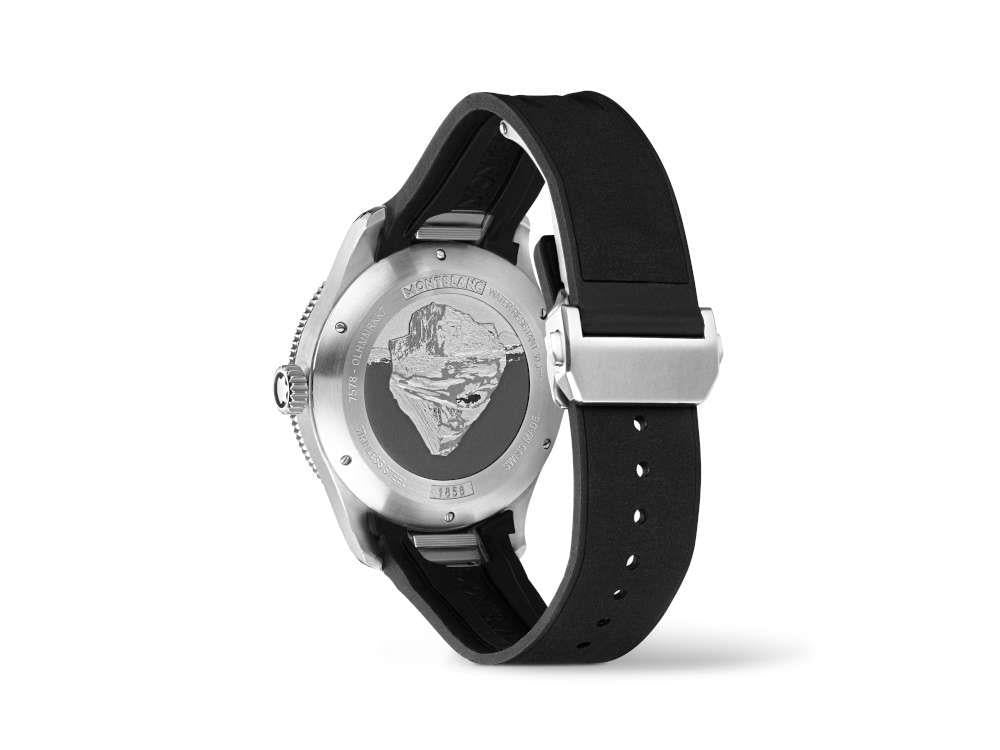 Montblanc 1858 Iced Sea Automatic Watch, Ceramic, Black, 41 mm 