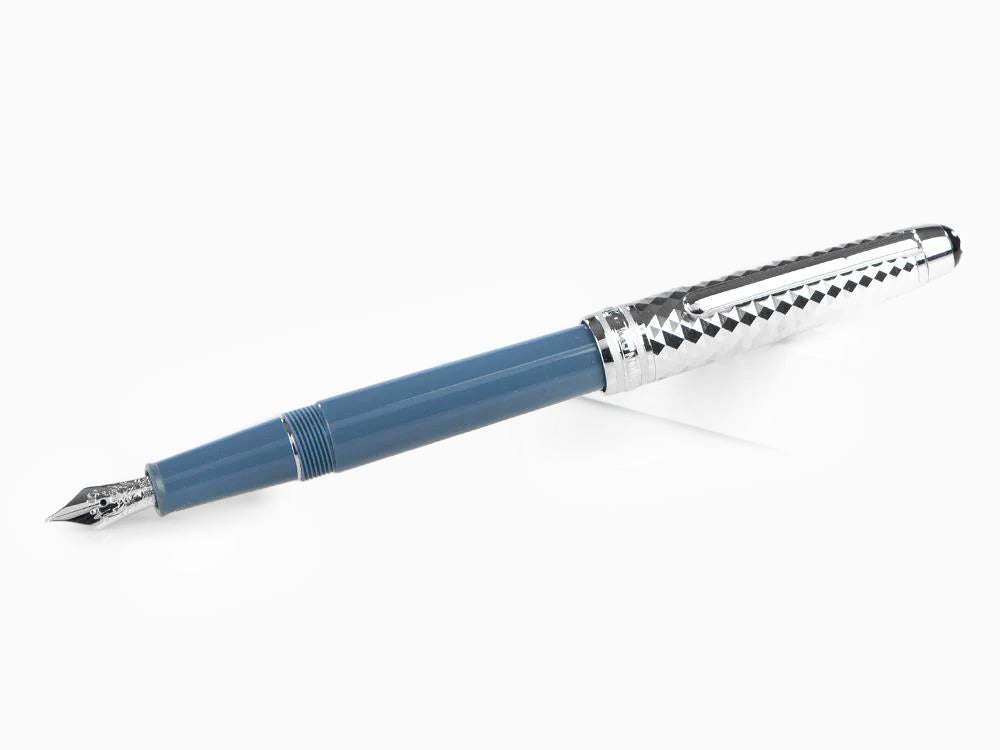 Montblanc Meisterstück Glacier Doué Fountain Pen, Blue, 129403