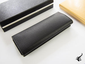 Montblanc Soft Grain Pen Case, 2 Writing Instruments, Cowhide, Black, 131564