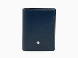 Montblanc Meisterstück Wallet, Blue, Leather, Cards, Flap-over, 131693