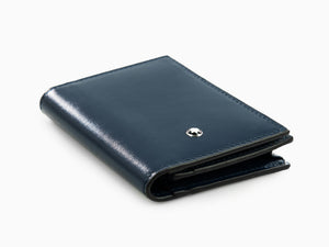 Montblanc Meisterstück Wallet, Blue, Leather, Cards, Flap-over, 131693