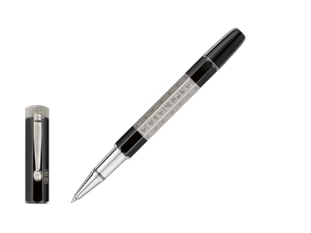Montblanc Heritage Egyptomania Doué Rollerball pen, Platinum trim, Black, 132138