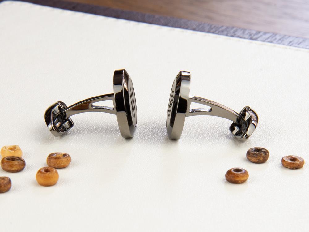 Montegrappa Cufflink Classico Ambigram IP Gunmetal IDA1CLLL - Image 4