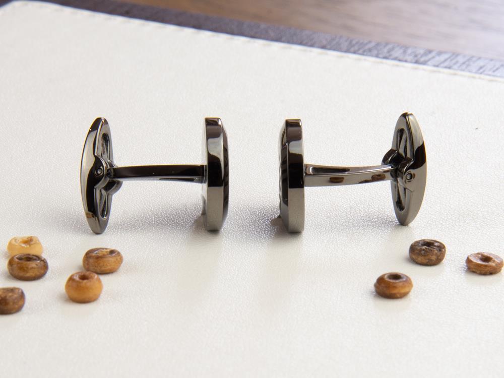 Montegrappa Cufflink Classico Ambigram IP Gunmetal IDA1CLLL - Image 5