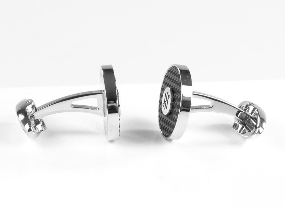 Montegrappa Clou Ambigram Cufflinks, Stainless steel. IP Black, IDA3CLSB