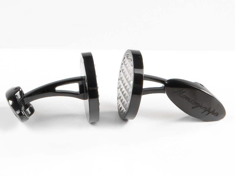 Montegrappa Clou Cufflinks, Stainless steel, IP Black, IDCPCLBS