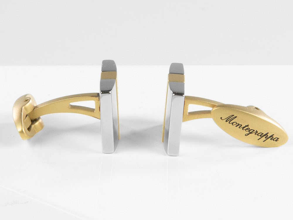 Montegrappa Rettangolo Cufflinks, Stainless steel, IP Yellow Gold, IDRTCLYS