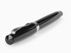 Montegrappa Elmo 02 Jet Black Rollerball pen, Resin, Stainless Steel, ISE2RRAC