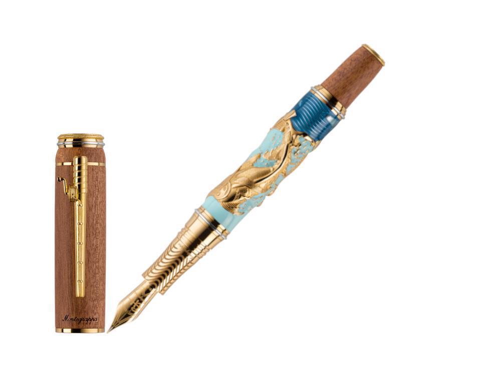 Montegrappa LE The Old Man and the Sea Fountain Pen, Gold, ISOSN-3S