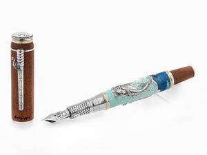 Montegrappa LE The Old Man and The Sea Fountain Pen, Silver, ISOSN-SS