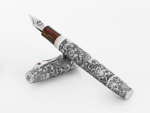 Montegrappa Skulls & Roses Fountain Pen, Limited Edition, ISSKN-SE
