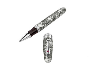 Montegrappa Skulls & Roses Rollerball pen, Silver, Limited Edition, ISSKNRSE