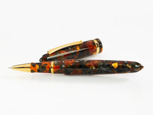 Montegrappa Venetia Plume Agate Rollerball pen, Orange, Gold plated, ISVENRAJ