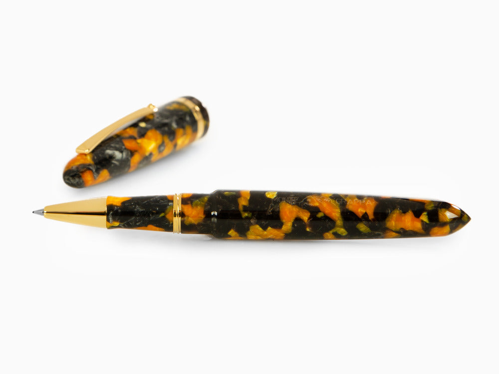 Montegrappa Venetia Havana Amber Rollerball pen, Gold plated, ISVENRAO