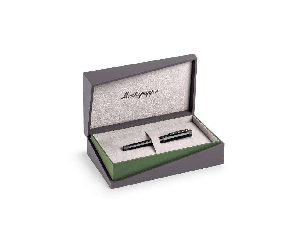 Montegrappa Otto Fountain Pen, Acrylic Resin, Black, PVD, ISZ8I-8C