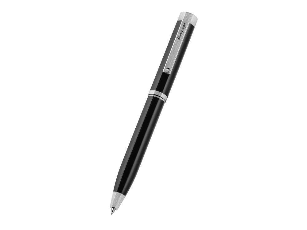 Montegrappa Otto Ballpoint pen, Acrylic Resin, Black, Palladium trim, ISZ8IBIP