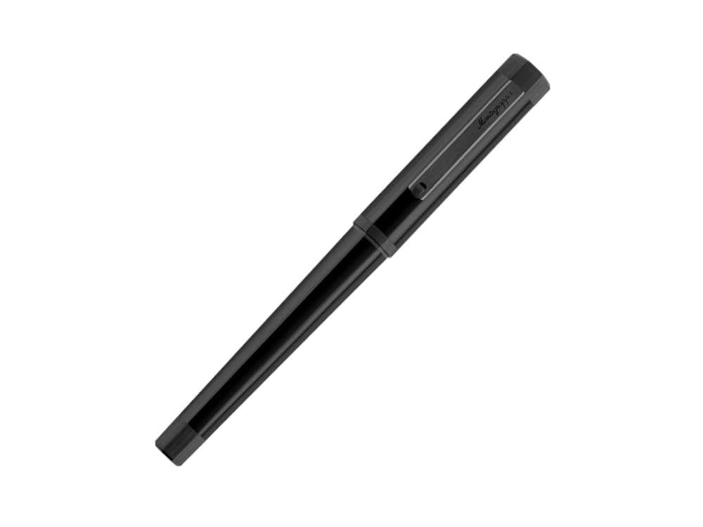 Montegrappa Otto Rollerball pen, Acrylic Resin, Black, PVD, ISZ8IRIC