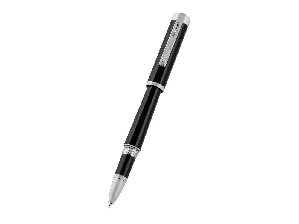 Montegrappa Otto Rollerball pen, Acrylic Resin, Black, Palladium trim, ISZ8IRIP