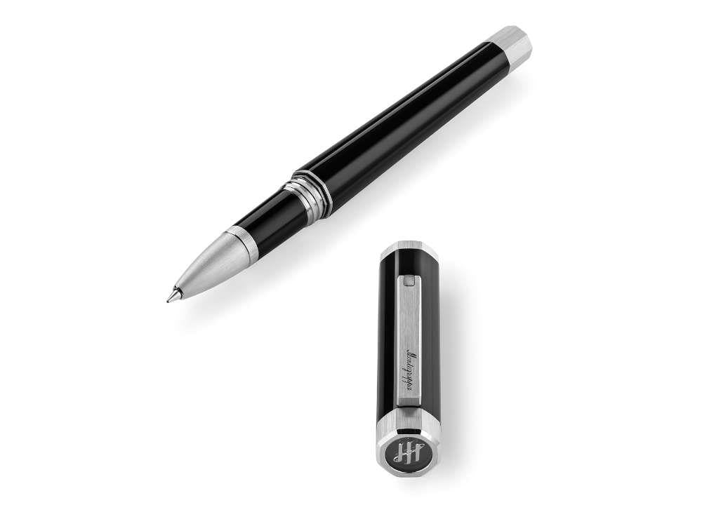 Montegrappa Otto Rollerball pen, Acrylic Resin, Black, Palladium trim, ISZ8IRIP