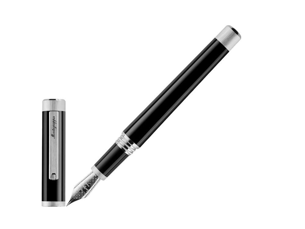 Montegrappa Zero Zodiac Caduceus Palladium Fountain Pen Nib Steel