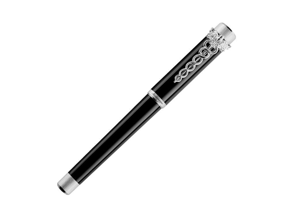 Montegrappa Zero Caduceus Palladium Fountain Pen Nib Steel