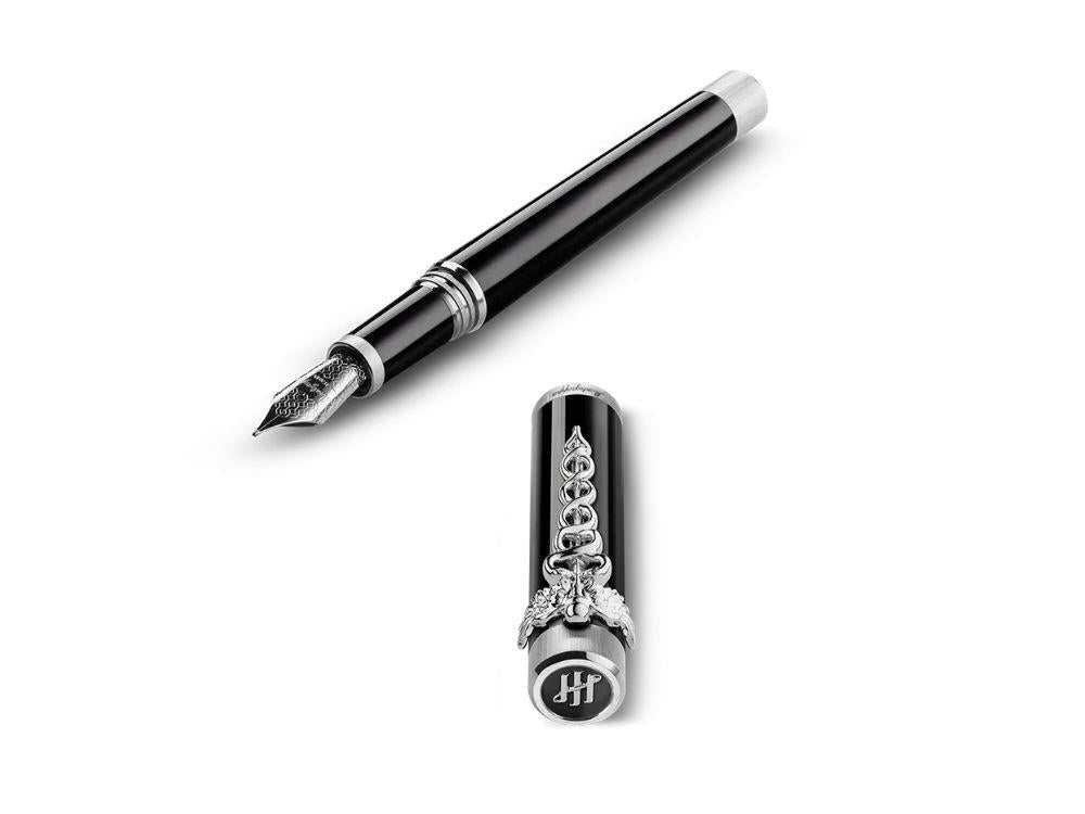Montegrappa Zero Caduceus Palladium Fountain Pen Nib Steel