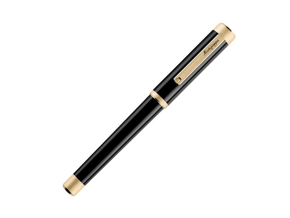 Montegrappa Zero Zodiac Caduceus Fountain Pen Yellow Gold Nib Steel